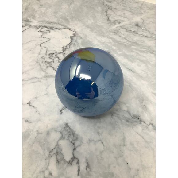 Li Bien Blue Glass Hand Painted Doves Christmas Ornament Holiday Decor A11-3 - Picture 3 of 5